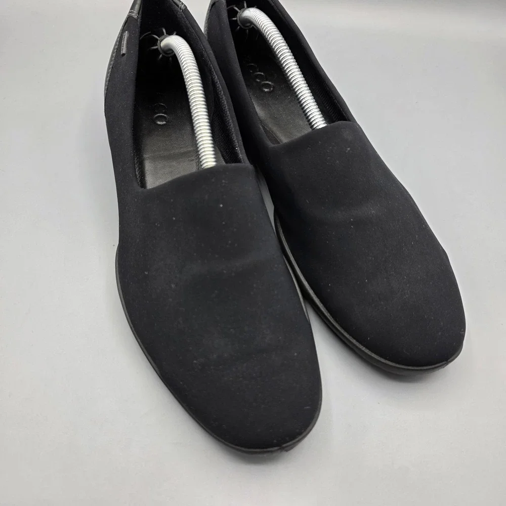 ECCO Rise Shoes Womens 40 Black Gore-Tex Waterproof Slip‎ On Wedge Comfort